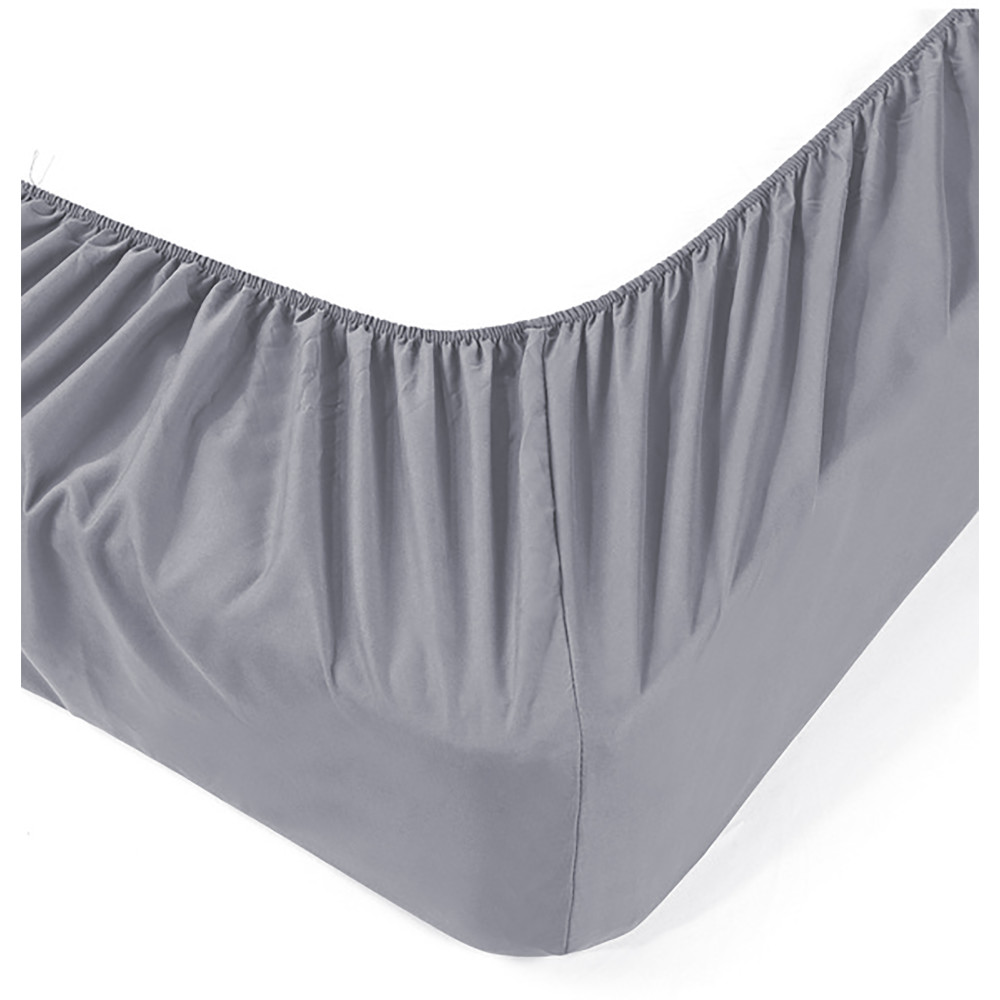 Dettaglio angolo lenzuolo sotto Adatpo Jersey Grigio con fascia 30 cm