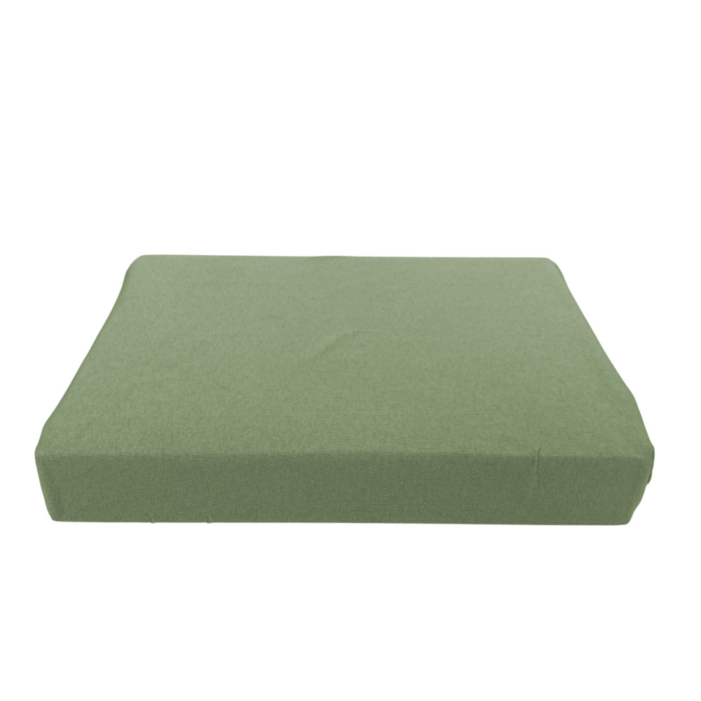 Tessuto jersey elasticizzato verde in puro cotone naturale