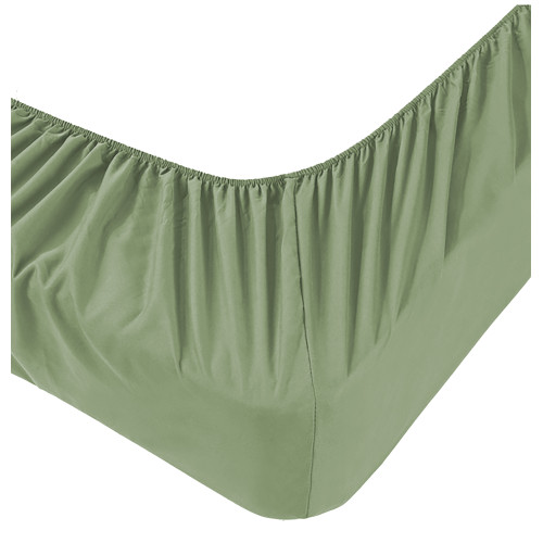 Detail of the corner of the sheet under Adatpo Jersey Green with 30 cm band