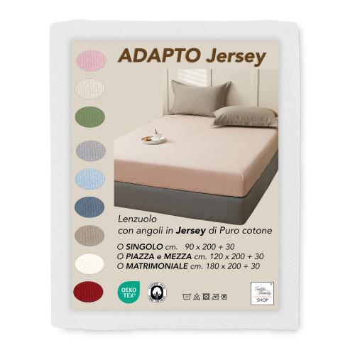 Drap de dessous en jersey blanc en 100 % coton stretch, taille haute H30 cm