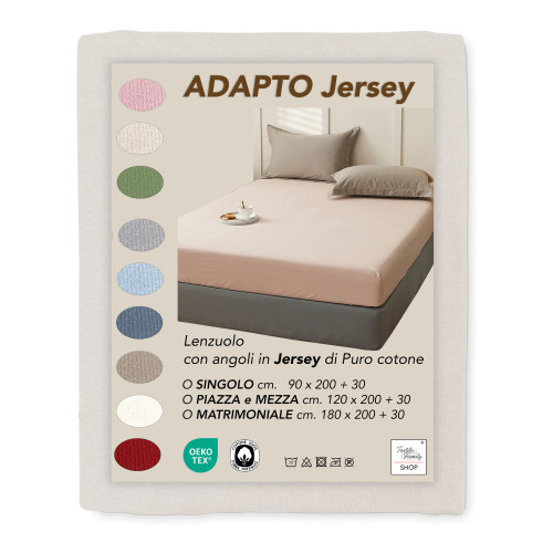 Jersey crème 100 % coton stretch, bande haute H30 cm