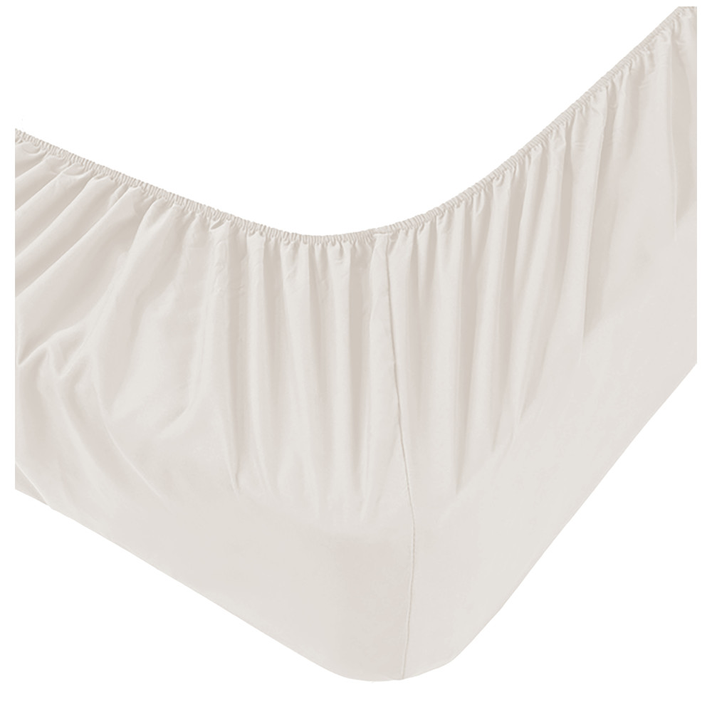 Cremefarbener Stretch-Jersey aus reiner natürlicher Baumwolle