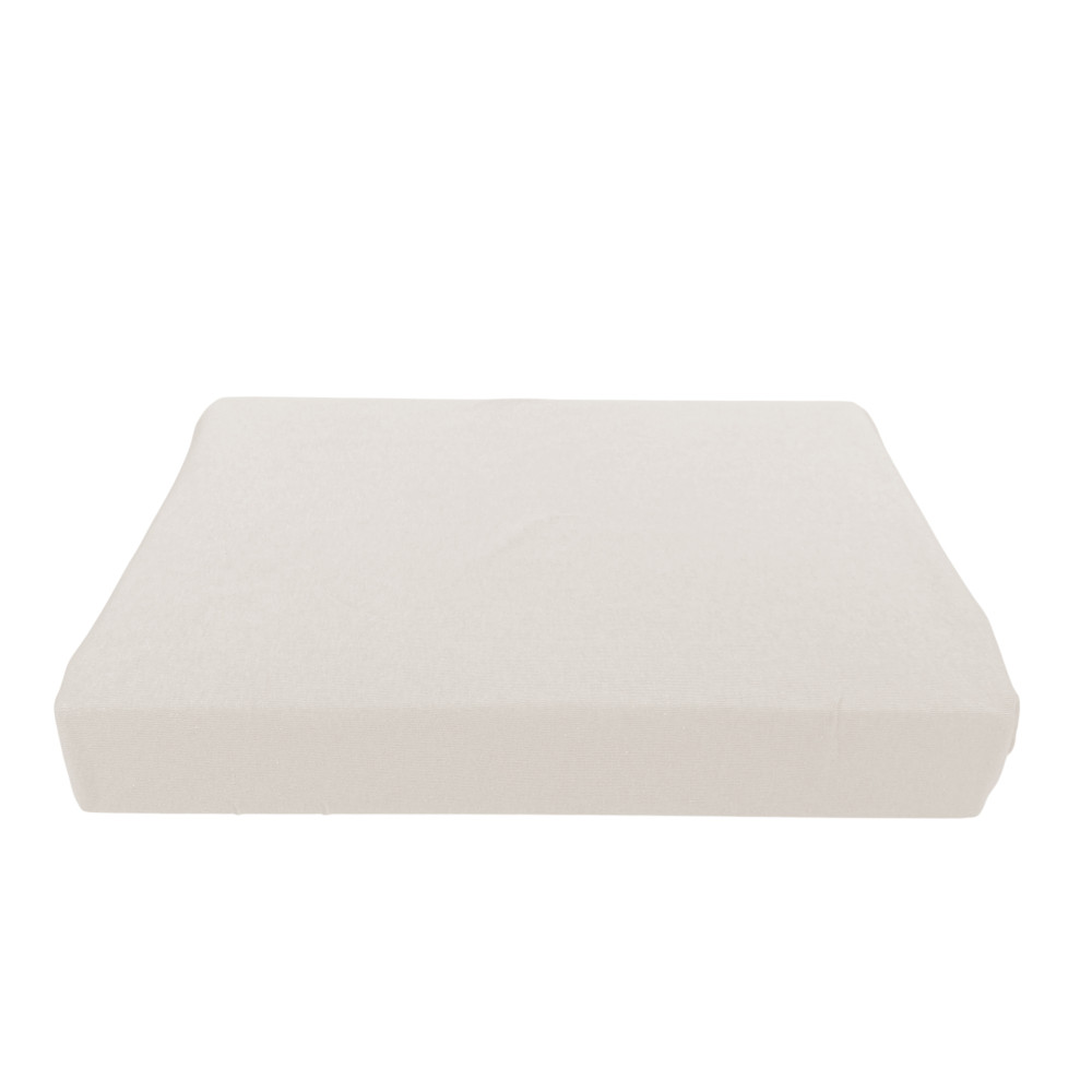 Detalle de la sábana de esquina debajo de Adatpo Jersey Crema con banda de 30 cm