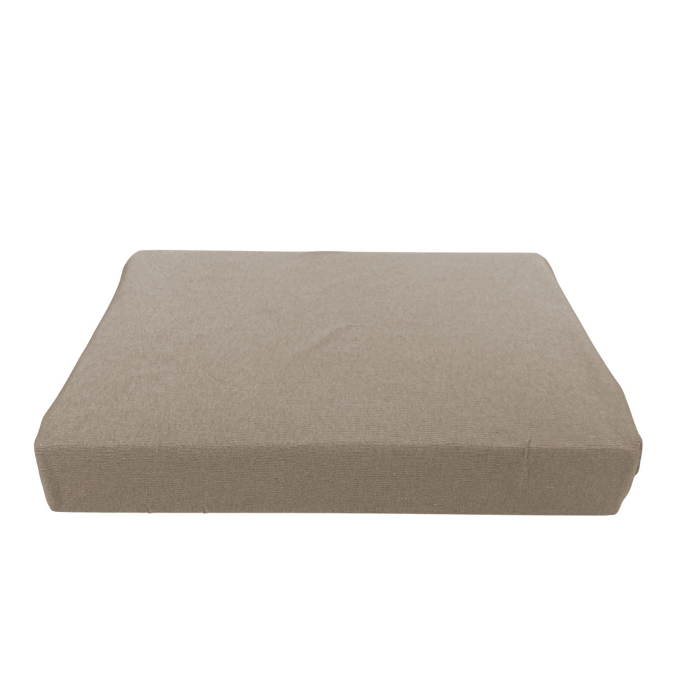 Detail of the sheet corner underneath Adatpo Jersey Taupe with 30 cm band