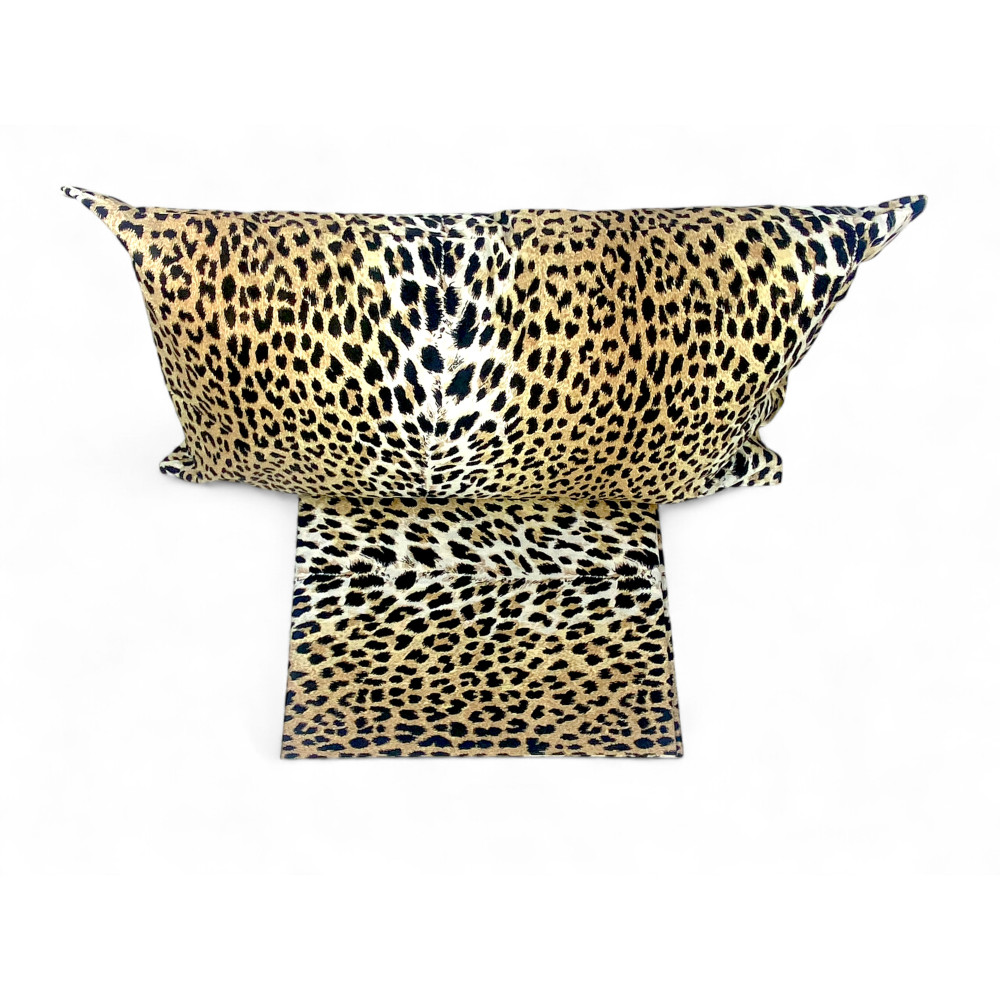 Taie d’oreiller housse de couette léopard en coton, motif animalier moderne