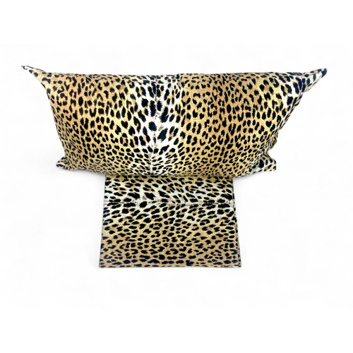 Federa copripiumino leopardato in cotone, fantasia animalier moderna