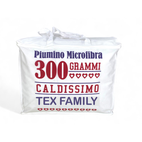 White winter bed duvet 300 gr/sqm - Padded with hypoallergenic polyester and soft microfiber