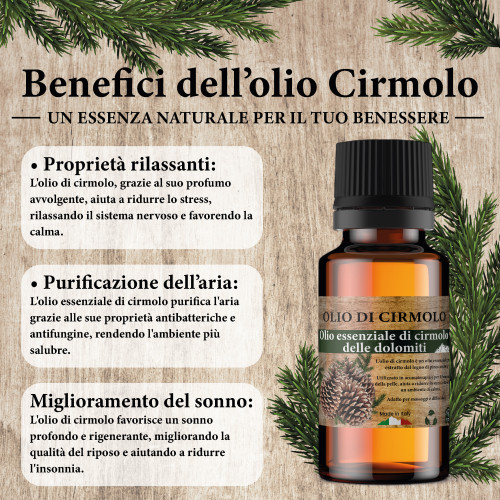Huile essentielle de pin cembro – Idéal pour les massages relaxants et l’aromathérapie régénérante