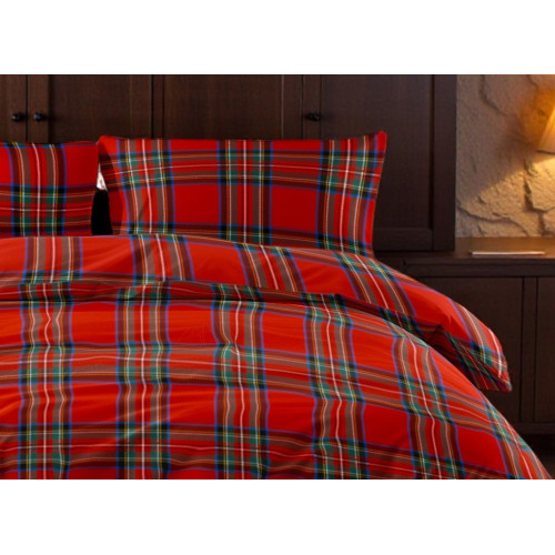 Ensemble housse de couette à motifs tartan écossais - Design classique et confortable