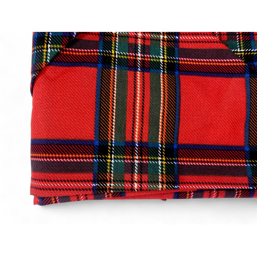 Red Scottish Plaid Fabric Detail - Soft and durable texture