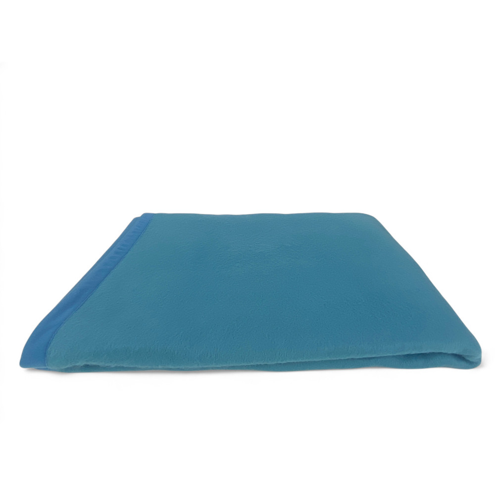 Manta ignífuga para niños de jardín de infantes FIREPROOF 2.0 BABY - Azul y Beige - Cuna y cuna para bebés - Made in Italy