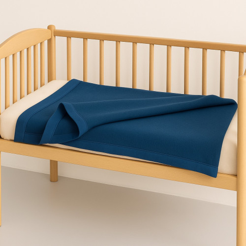 Copertina Ignifuga Bambini Asilo IGNIFUGA 2.0 BABY - Blu e Beige - Culla e Lettino - Made in Italy
