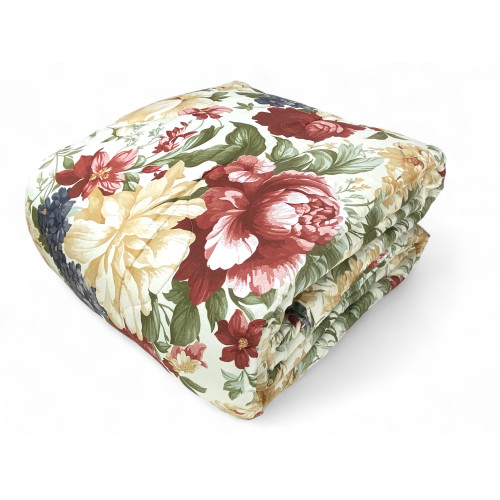 Winter Quilt Bow Sanderson Vintage Flower – Warme und flauschige Tagesdecke mit klassischen Blumenmotiven
