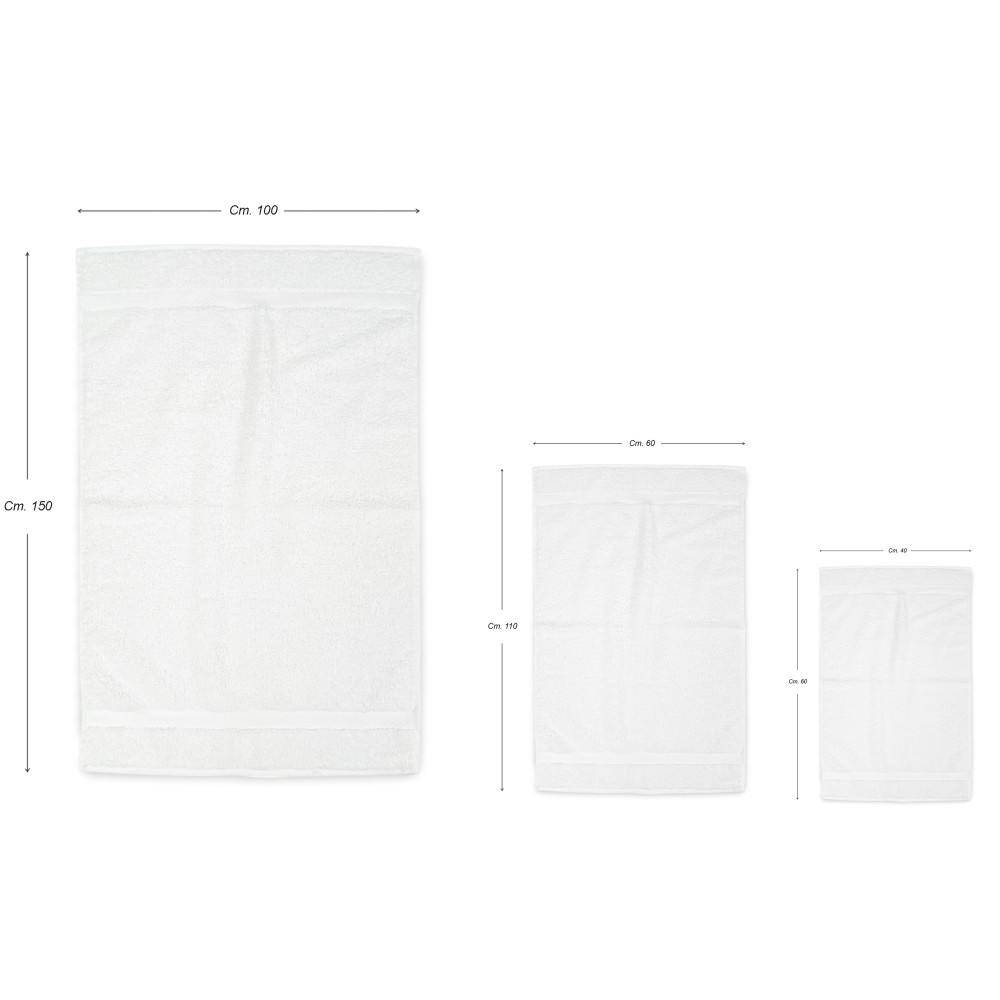 Juego de toallas de algodón 100% Made in Italy - Varios tamaños - Esponja suave y absorbente, ideal para hoteles y b&b