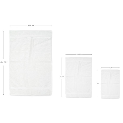 Handtuchset aus 100% Made in Italy – verschiedene Größen – weicher und saugfähiger Schwamm, ideal für Hotels und B&B