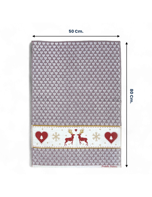 Strofinacci Cucina Cotone Jacquard Natale – Set 6 Made in Italy