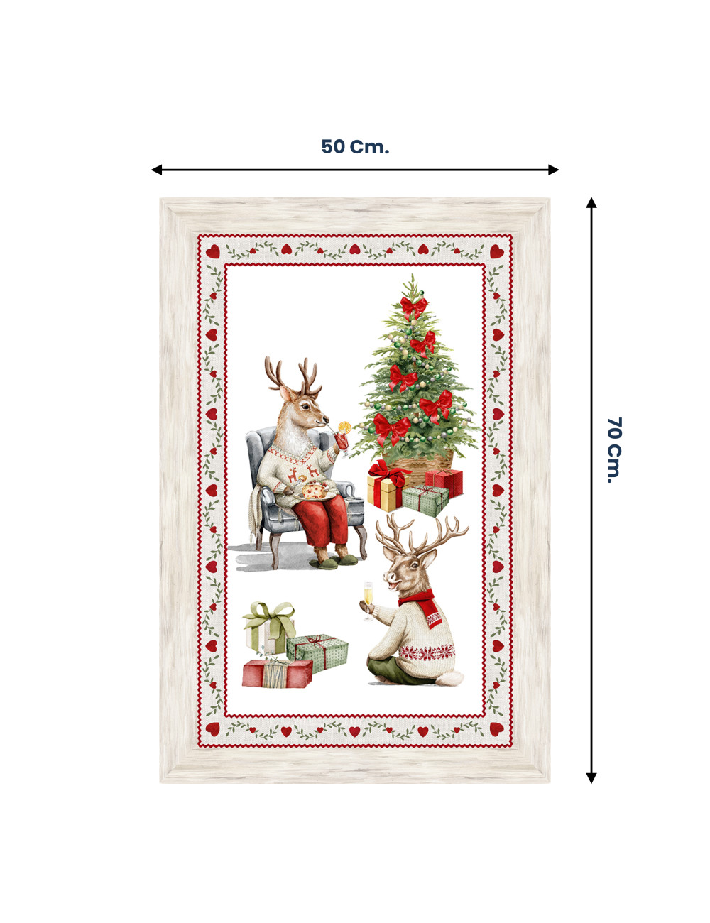 Ensemble complet de 5 torchons de Noël emballés – idée cadeau de cuisine festive