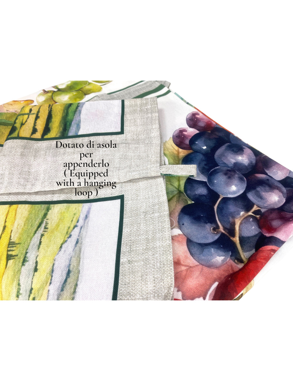 Détail de fruits, vignoble, citrouilles et champignons à l’aquarelle