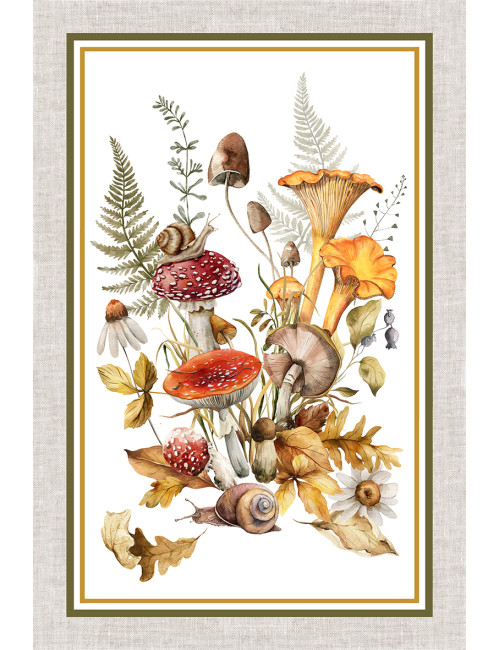 Juego de Toallas de Cocina de Algodón 5 50x70 cm – Patrones de Otoño Made in Italy
