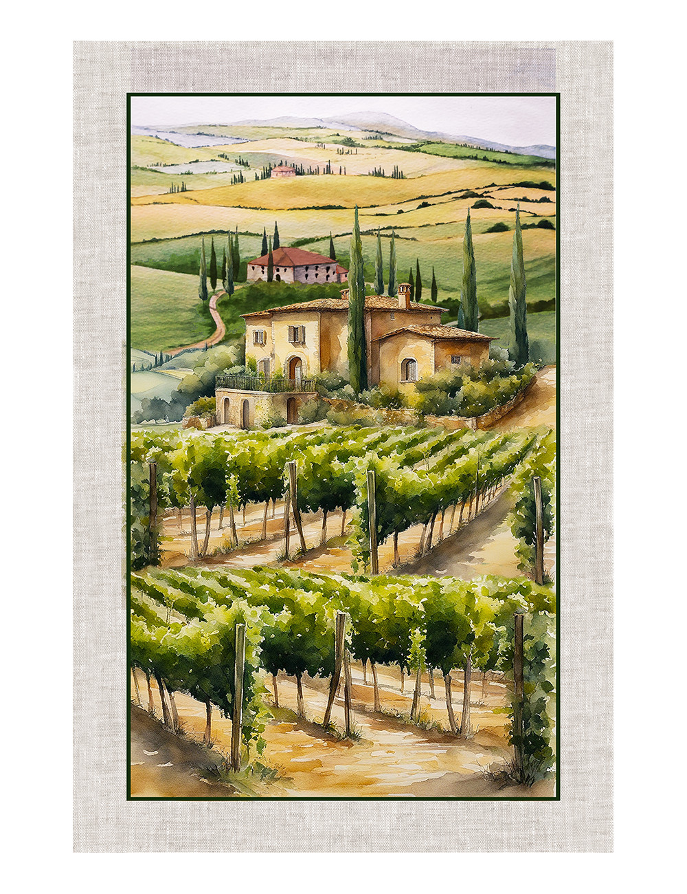 Set de torchons de cuisine en coton 5 50x70 cm – Motifs d’automne Made in Italy