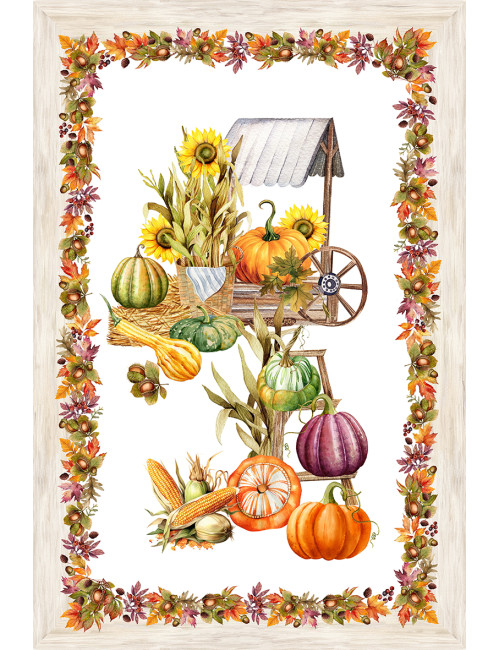 Juego de Toallas de Cocina de Algodón 5 50x70 cm – Patrones de Otoño Made in Italy