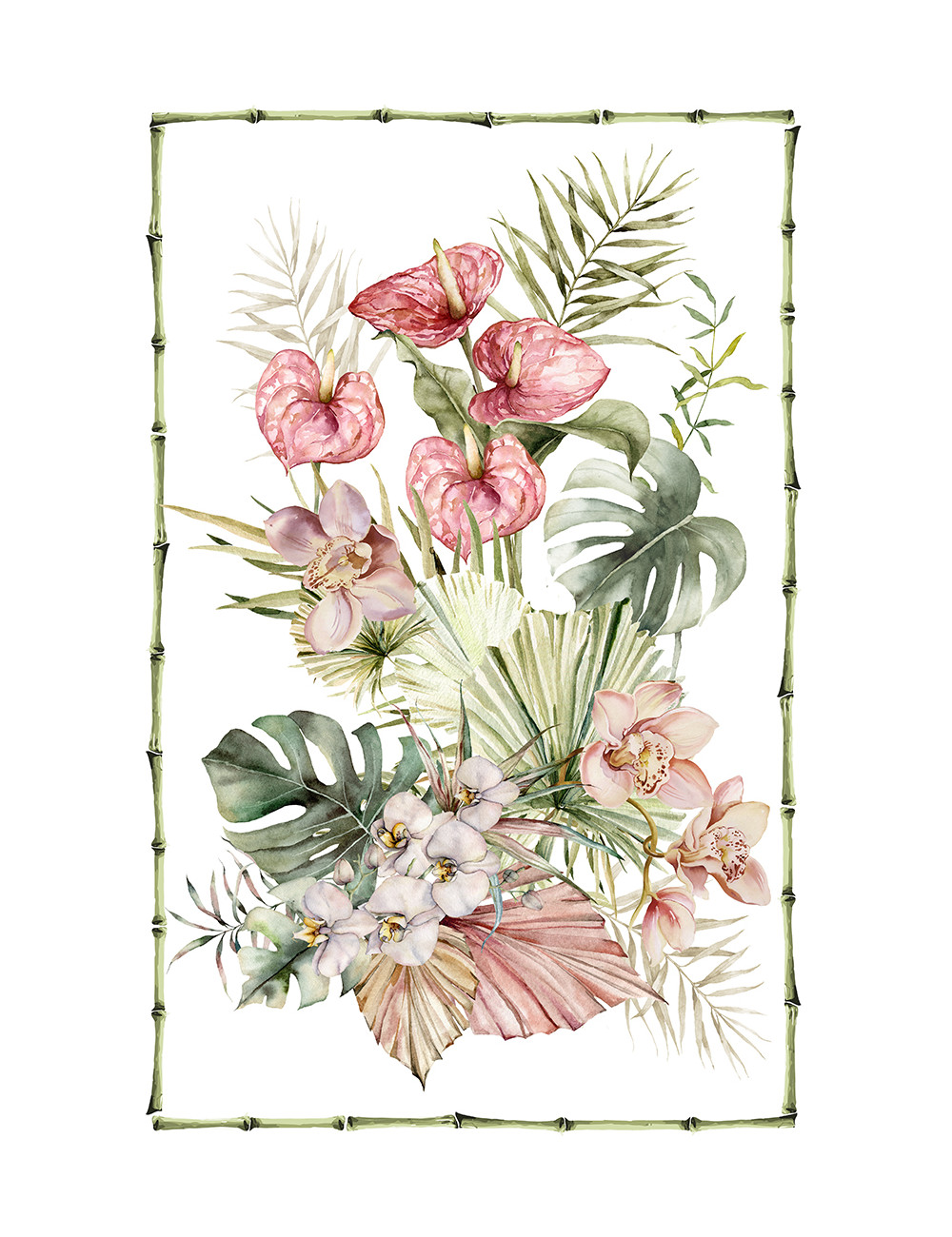 Cotton Kitchen Towels Set 5 Pieces 50x70 cm – Floral and Cat Patterns Made in Italy