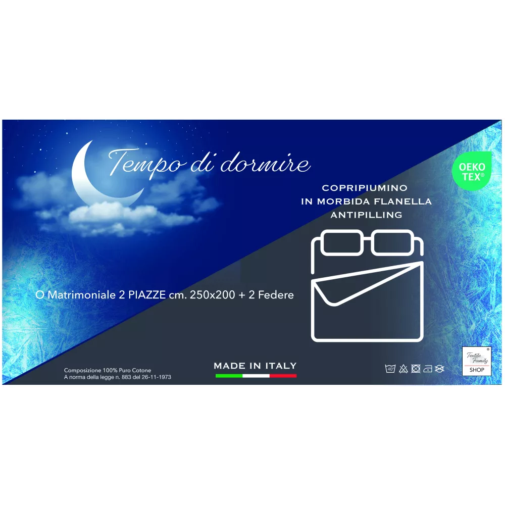 Housse de couette double en tartan rouge - 100 % flanelle de coton - Rabat supplémentaire 40 cm - Fabriqué en Italie