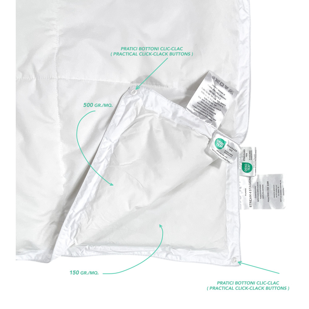 Stream 4-season goose down jacket with two separate duvets 150 g and 500 g for summer, spring and autumn use