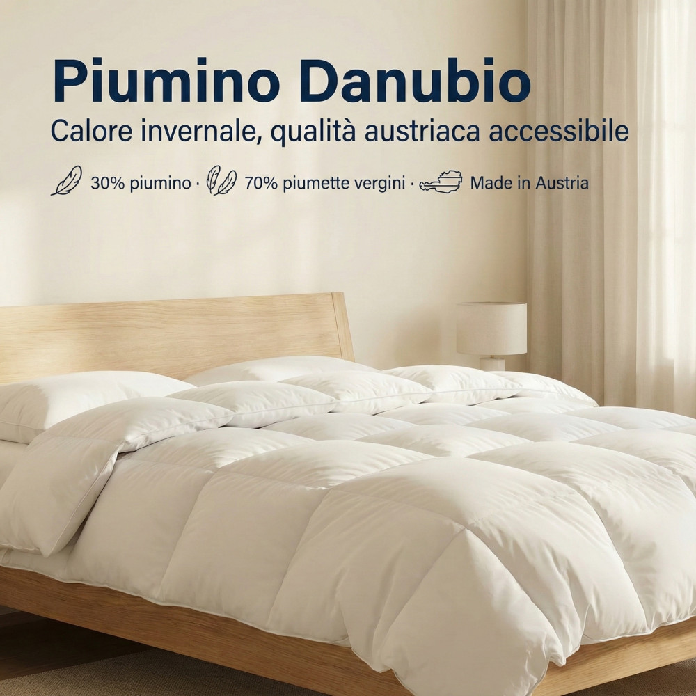 Piumino Danubio Invernale - 30% Piumino 70% Piumette, Cassettoni