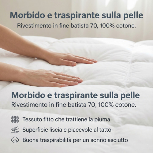 Piumino Danubio Invernale - 30% Piumino 70% Piumette, Cassettoni