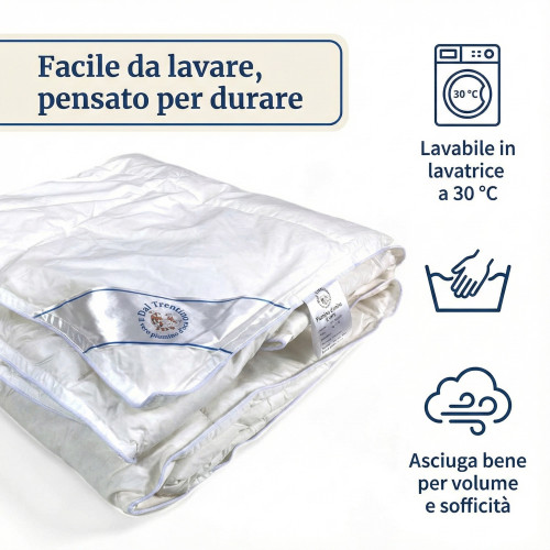 Piumino d’Oca Trentino: Piumone Invernale 100% Naturale, 3 Misure Disponibili, Certificato OEKO-TEX