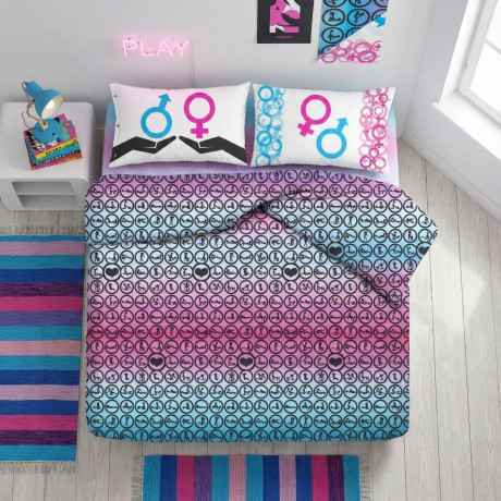 Kamasutra Duvet Cover - 100% Cotton Erotic Bed Set - Made in Italy 2