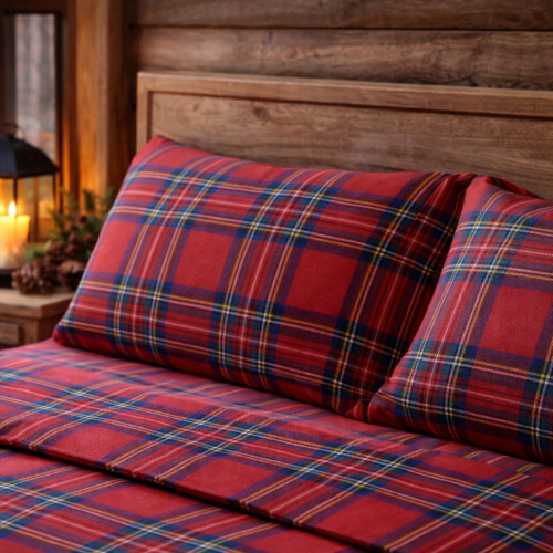 Tartan-Musterblätter aus reiner Baumwolle