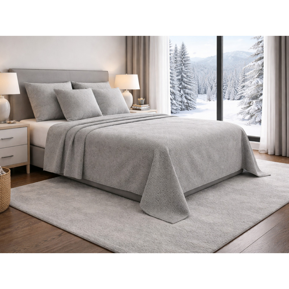 Set de sábanas de franela Gris Chico - Algodón de invierno