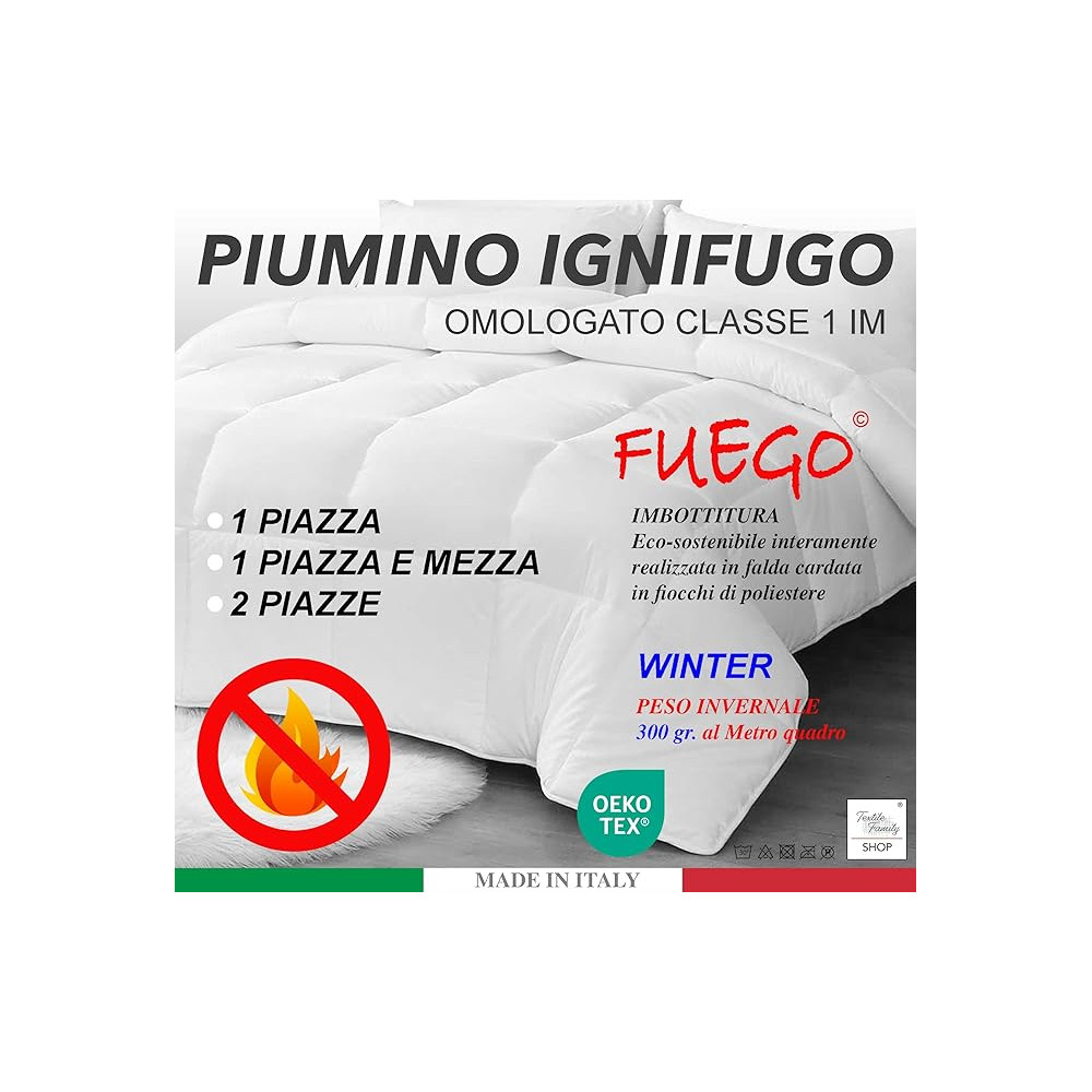FEUERFESTE WINTER-SYNTHETISCHE DAUNJACKE Fuego Flammschutzmittel Hergestellt in Italien ZUGELASSEN