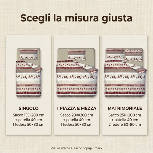 Tyrolean duvet cover Valbadia with deer and mountain huts