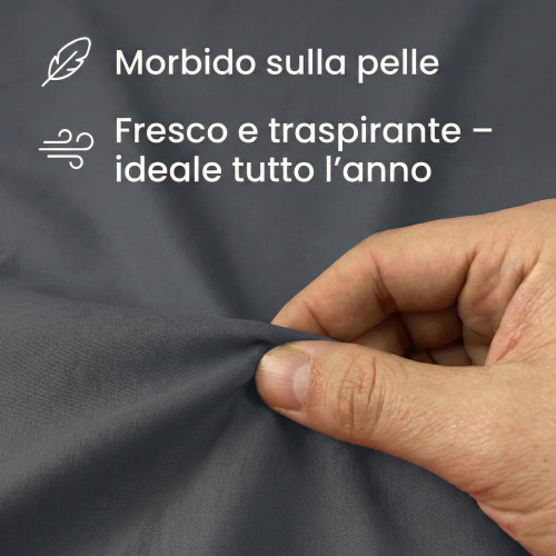 Lead Grey 100% Cotton Sheet Set, Made in Italy, Washable