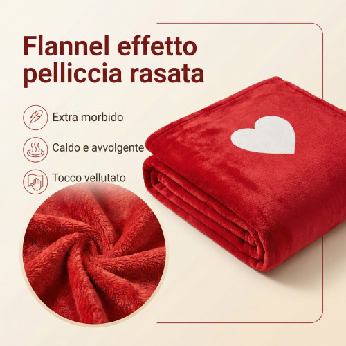 Détail en flanelle effet de fourrure rasée extra douce du Happiness plaid