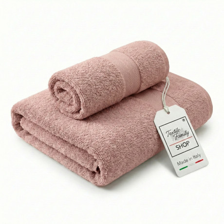 Pair Face et Guest Towels Sponge poudre fabriquée en Italie