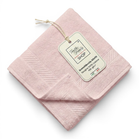 Scendidoccia Bagno Rosa 50x70 Spugna Cotone 450 g/m² Made in Italy