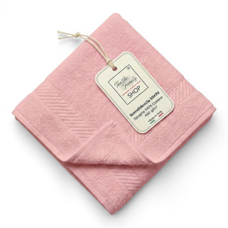 Scendidoccia Bagno Rosa Antico 50x70 Spugna Cotone 450 g/m² Made in Italy