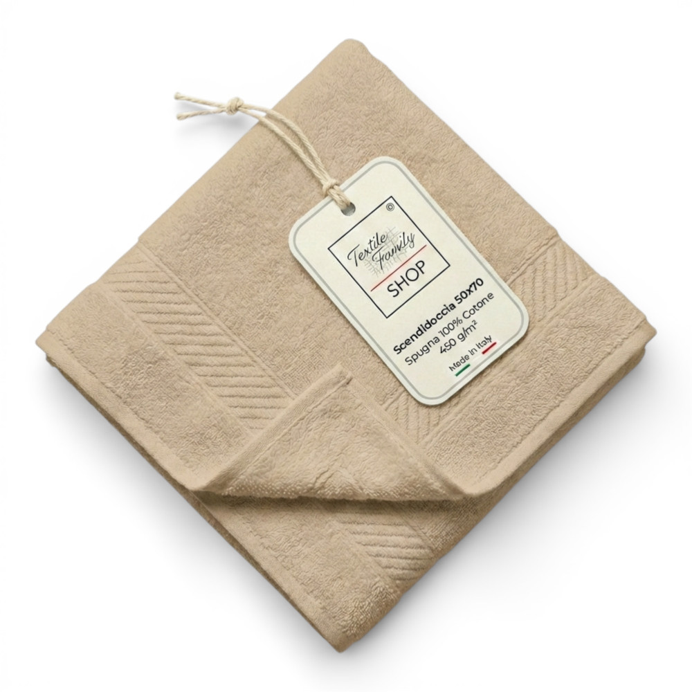 Alfombra de baño de arena para ducha 50x70 esponja de algodón 450 g/m² Fabricada en Italia