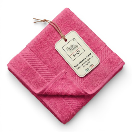 Scendidoccia Bagno Fuxia 50x70 Spugna Cotone 450 g/m² Made in Italy