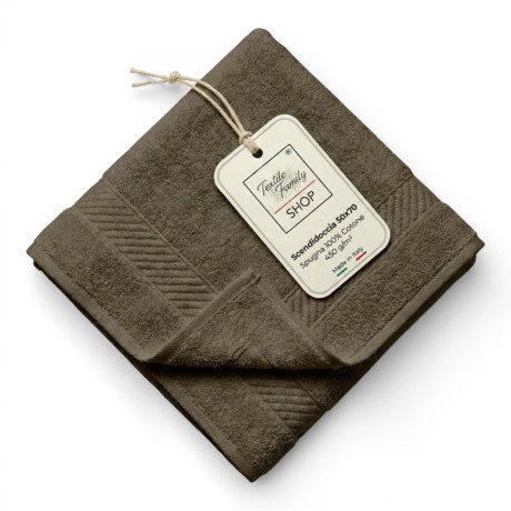 Scendidoccia Bagno Taupe 50x70 Spugna Cotone 450 g/m² Made in Italy