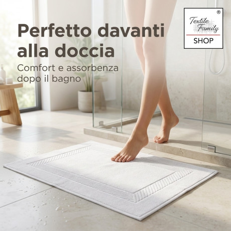 Pink Bath Shower Screen 50x70 Cotton Sponge 450 g/m² Made in Italy 2