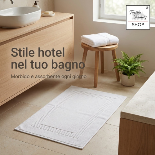 Scendidoccia Bagno Cipria 50x70 Spugna Cotone 450 g/m² Made in Italy