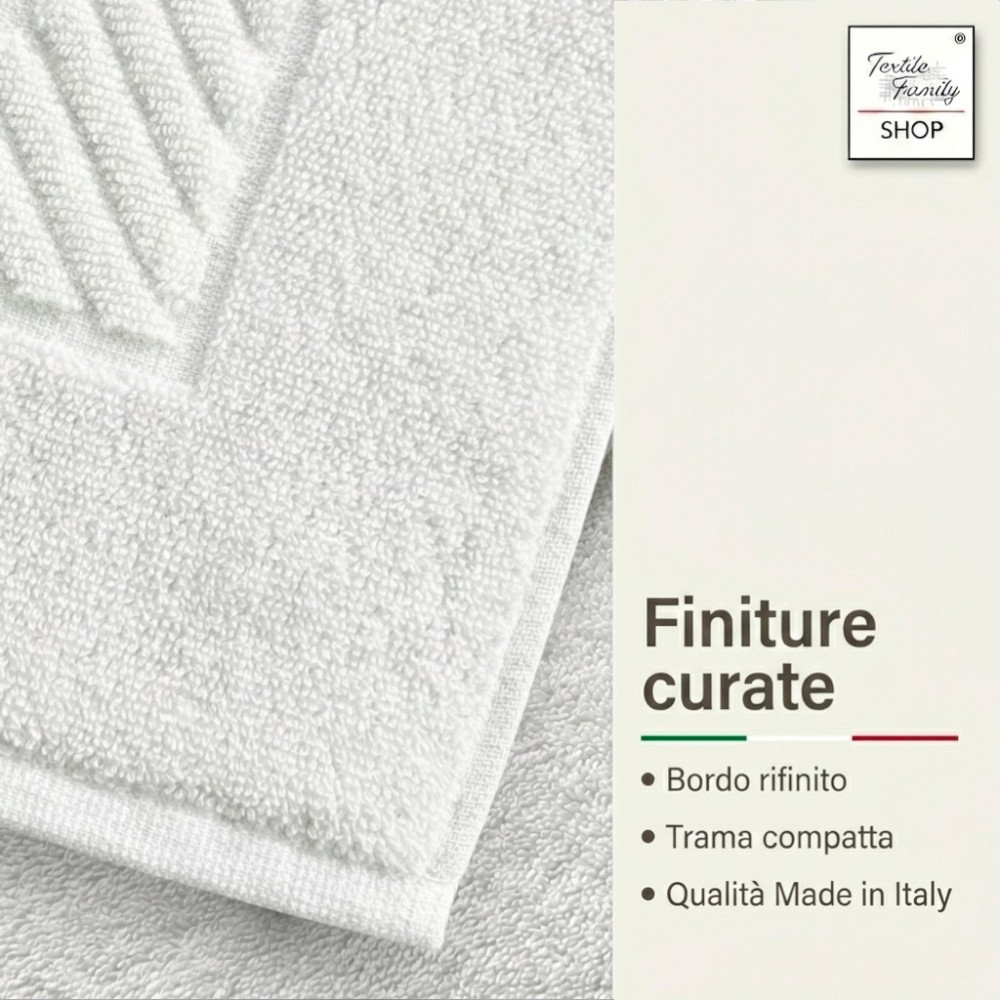 Powder Pink Bath Shower Screen 50x70 Cotton Sponge 450 g/m² Made in Italy