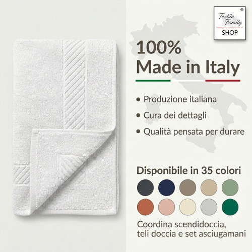 Scendidoccia Bagno Fard 50x70 Spugna Cotone 450 g/m² Made in Italy
