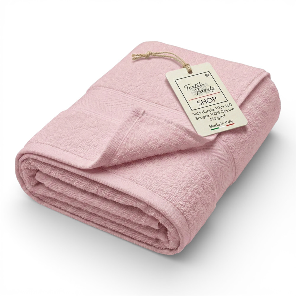 Toalla de ducha de incienso 100x150 de algodón de rizo 450 g/m² Fabricada en Italia