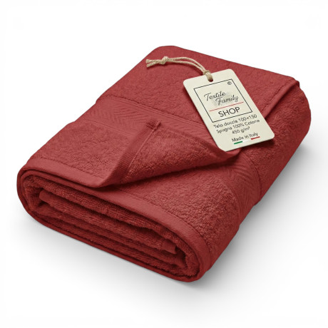 Telo Doccia Bordaeux 100x150 Spugna Cotone 450 g/m² Made in Italy